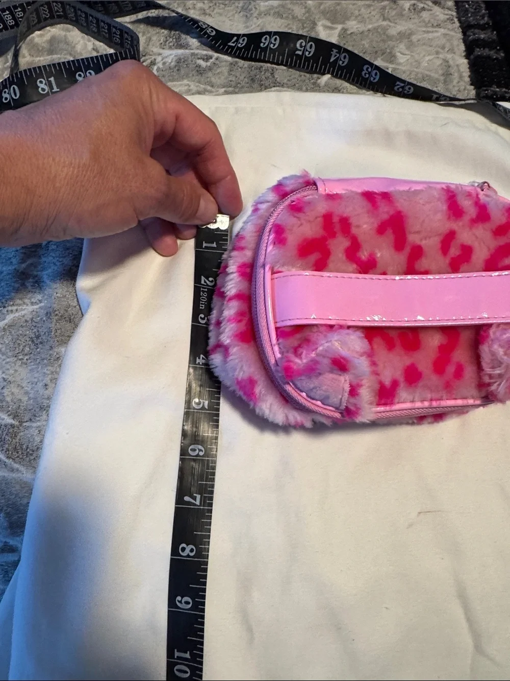 Kids Pink Fuzzy Cat Coin Purse - Cute Plush Accessory